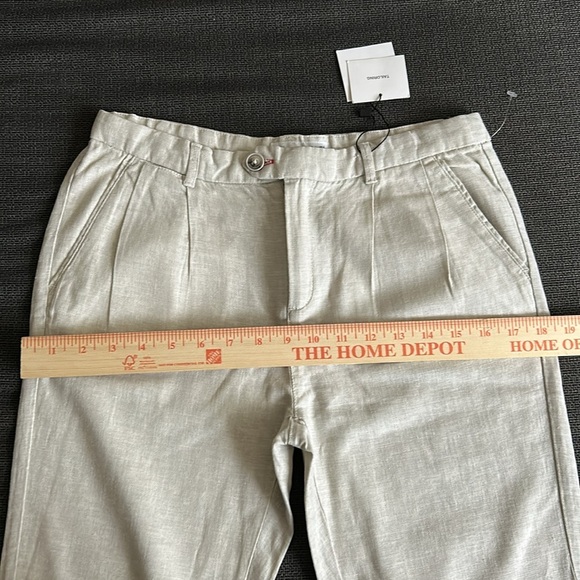 Zara Kids Tailoring Pants Oat Cream Color -Viscose / Linen Pants - Picture 10 of 13